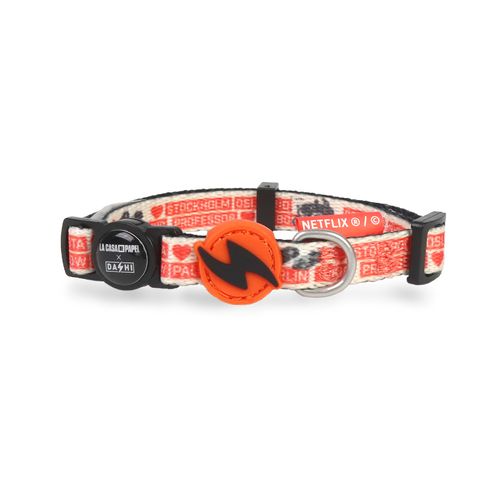 Dashi La Casa De Papel Jarana Cat Collar - obroża dla kota, motyw z serialu Dom z Papieru, beżowa